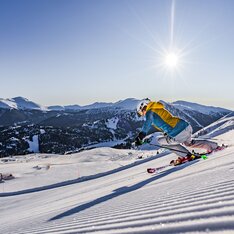 Skifahrer auf der Turracher Höhe